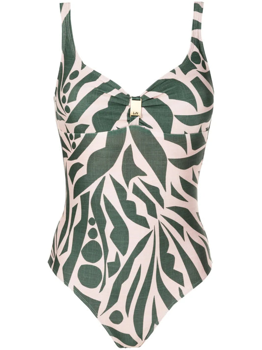 Roberta Abstract-Print One-Piece