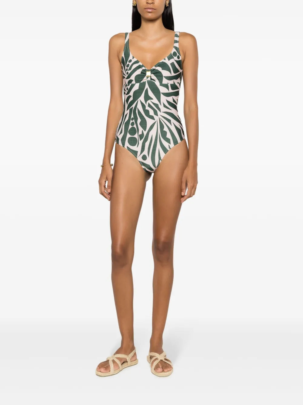 Roberta Abstract-Print One-Piece