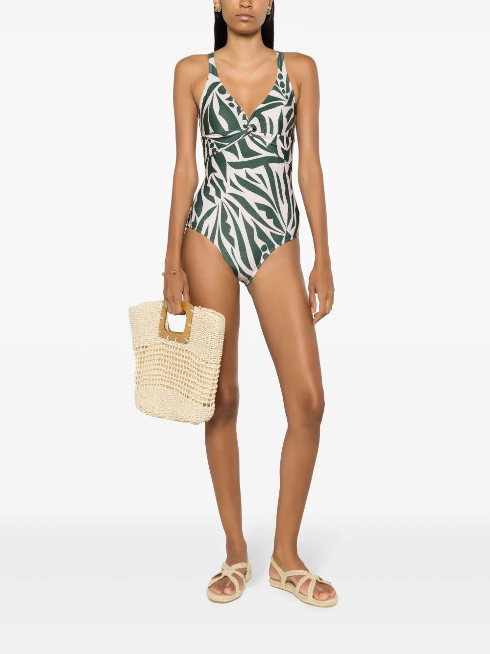 Adriana Abstract-Print One-Piece