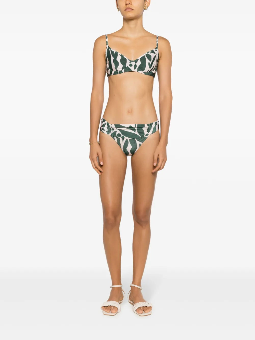 Jasper Shirred-Waist Bikini Bottom