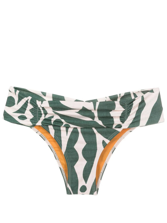Jasper Shirred-Waist Bikini Bottom