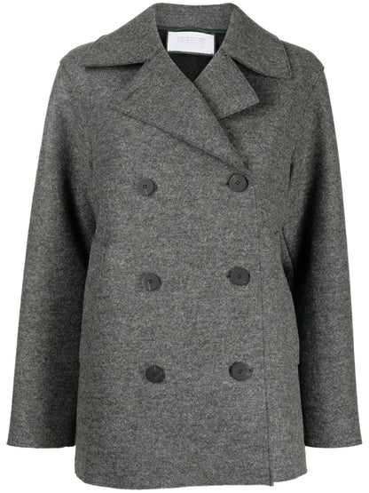 Felted Double-Breasted Peacoat