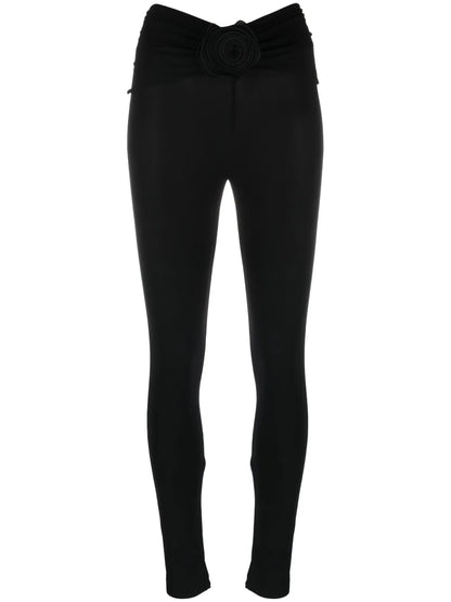 Floral-Appliqué Leggings