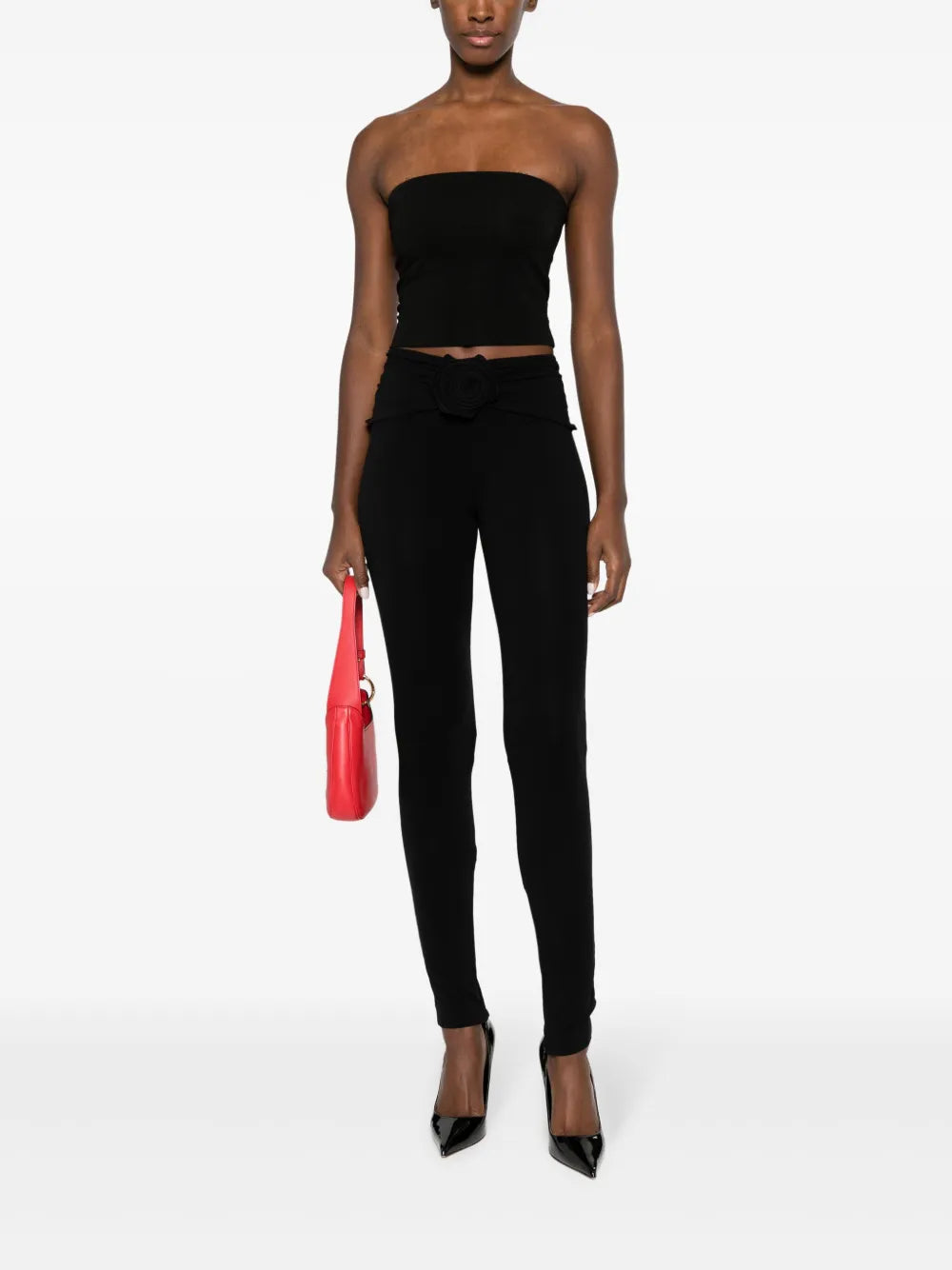 Floral-Appliqué Leggings