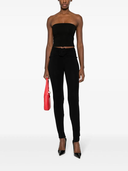 Floral-Appliqué Leggings