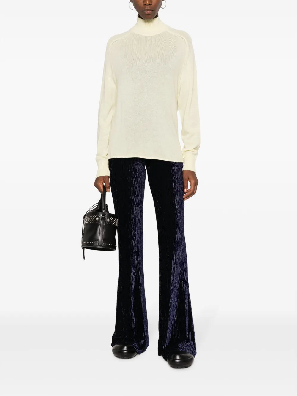 High-Neck Fine-Knit Jumper