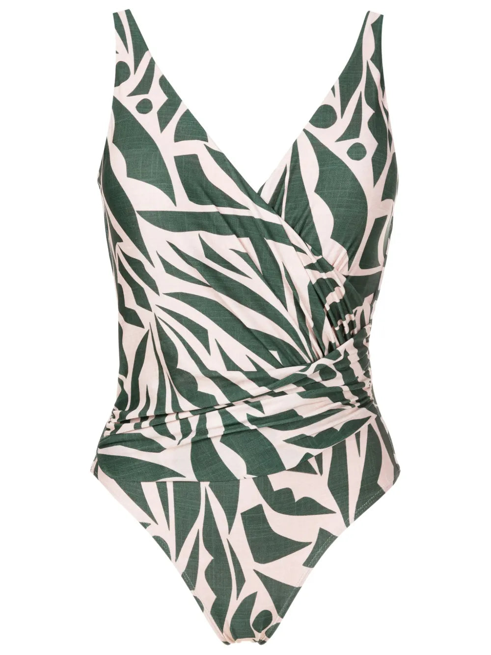 Maisa Abstract-Print Draped One-Piece