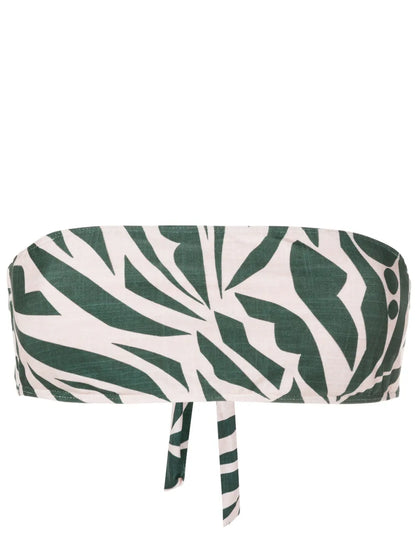 Bajja Graphic-Print Bustier Bikini Top