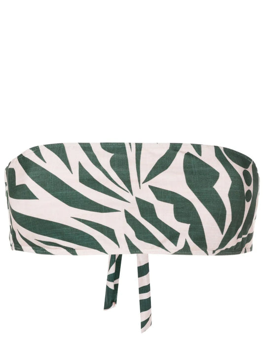 Bajja Graphic-Print Bustier Bikini Top