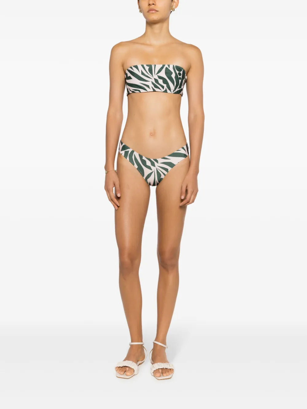 Bajja Graphic-Print Bustier Bikini Top
