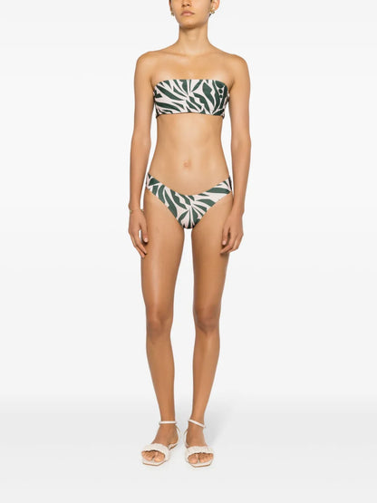 Bajja Graphic-Print Bustier Bikini Top