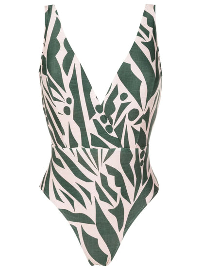 Evita Abstract-Print One-Piece