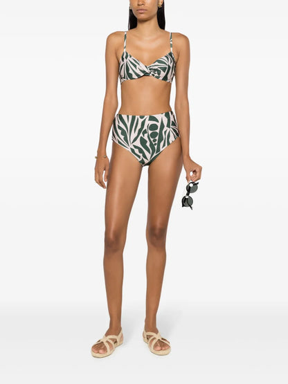 Cassis Graphic-Print Bikini Top