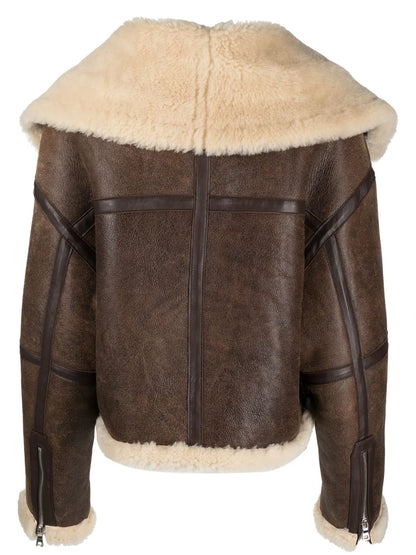 Zip-Front Shearling Jacket