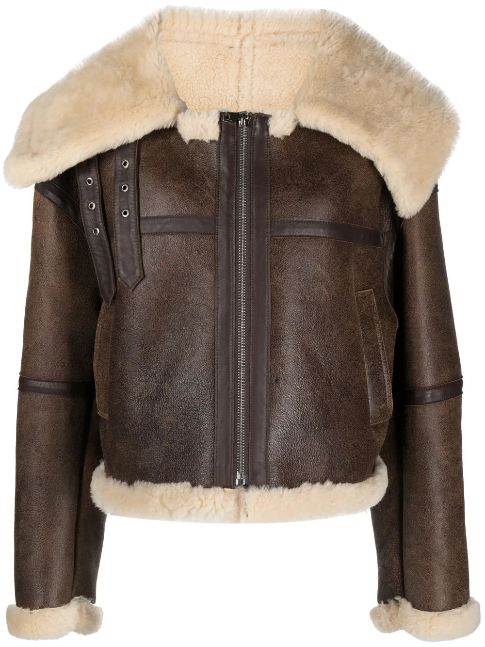 Zip-Front Shearling Jacket