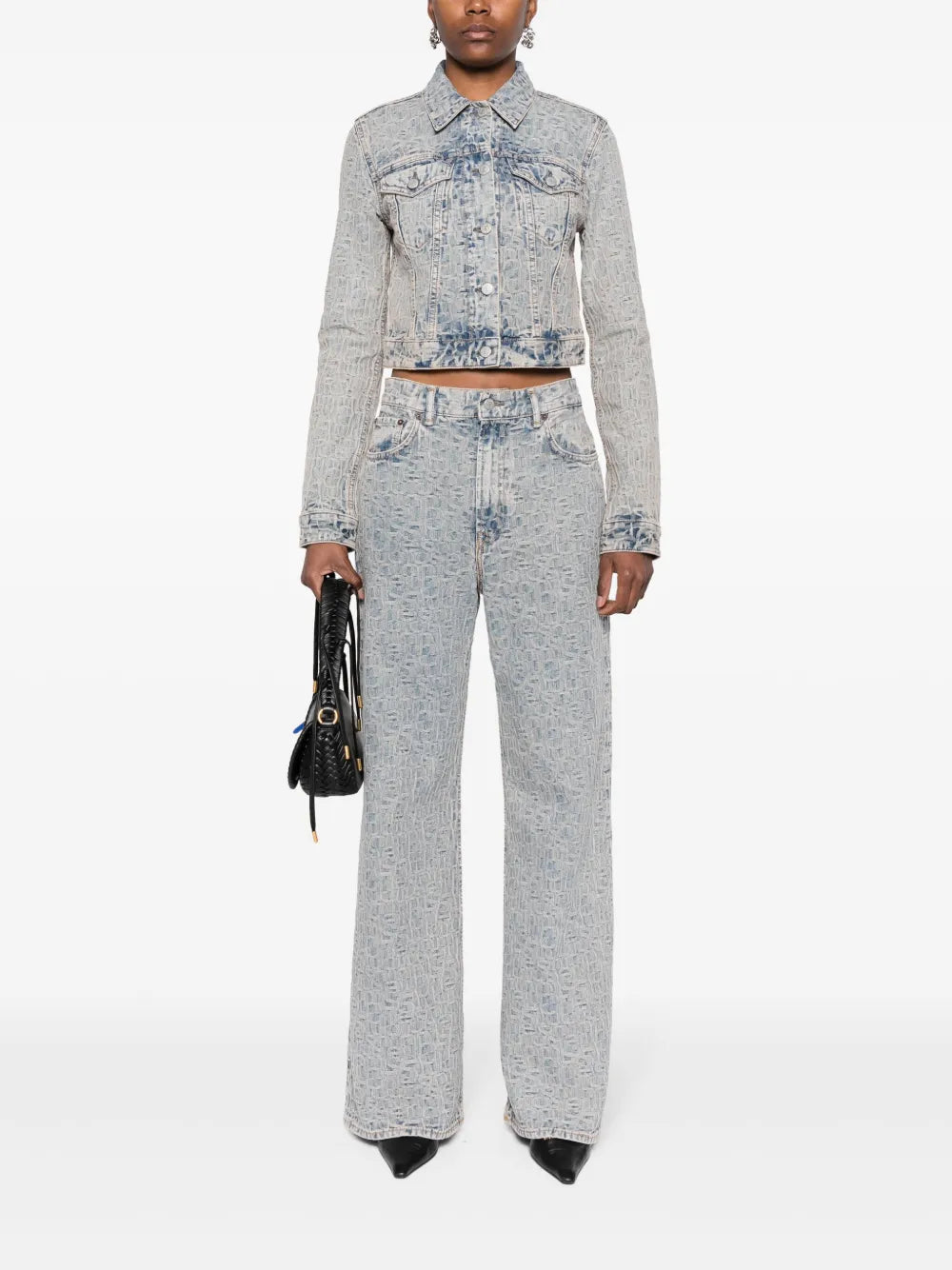 Monogram-Jacquard Denim Jacket