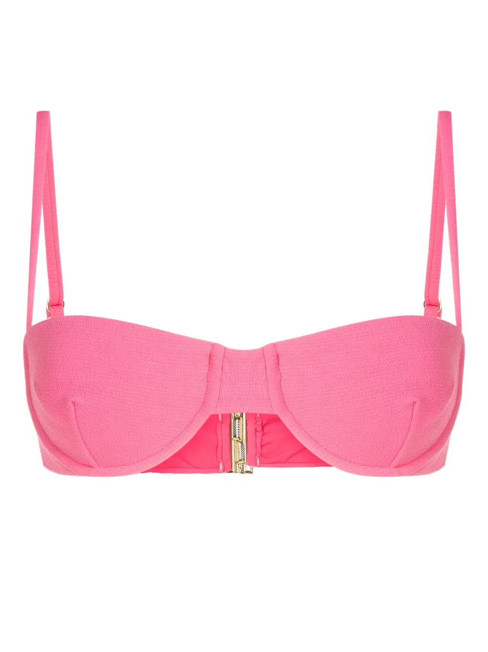 Sweetheart-Neck Clasp-Fastening Bikini Top