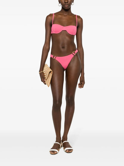 Sweetheart-Neck Clasp-Fastening Bikini Top