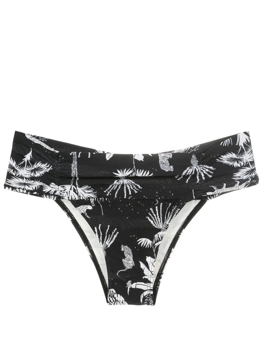 Jasper Shirred-Waist Bikini Bottom