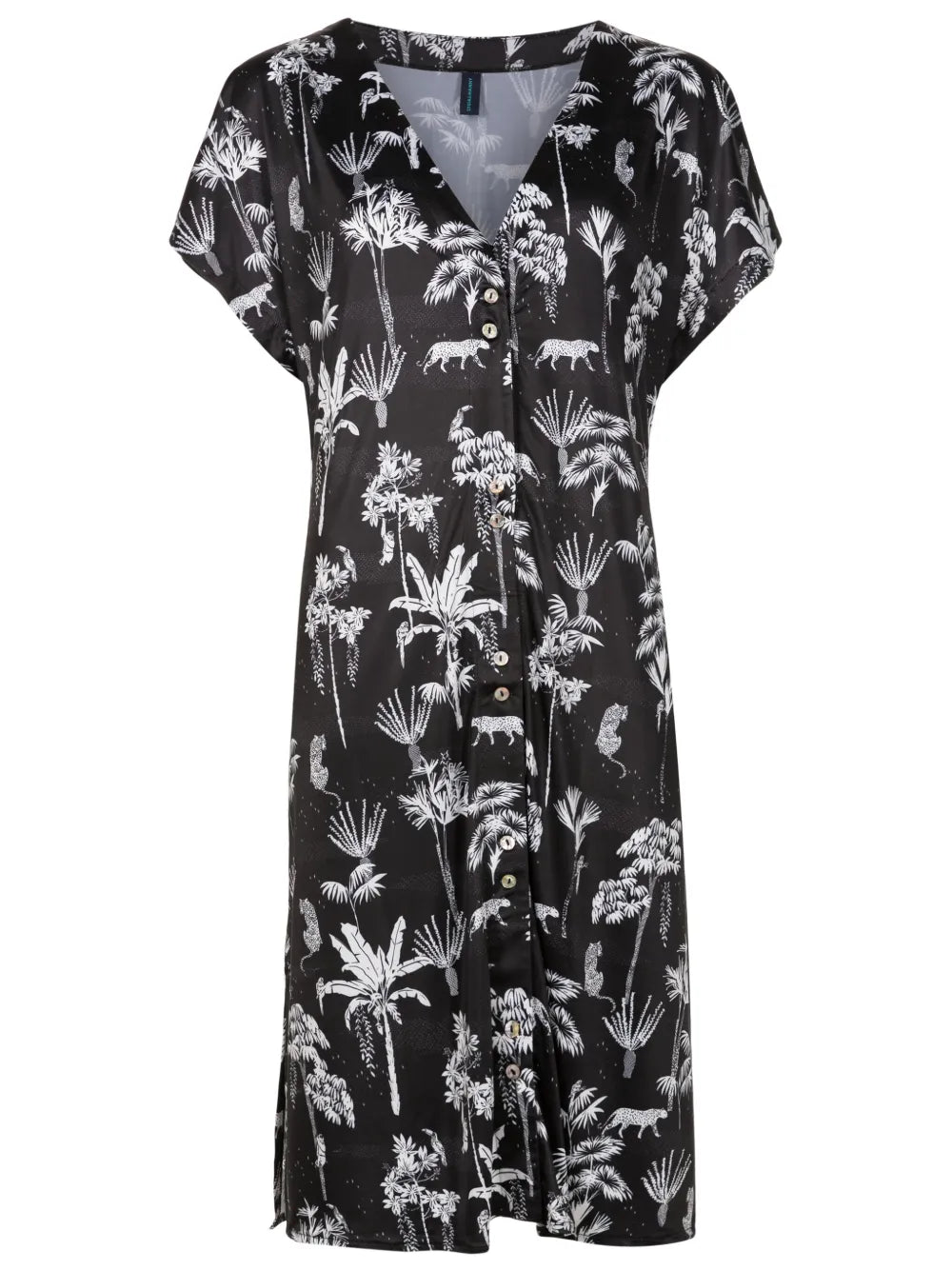 Artemis Botanical-Print Midi Dress
