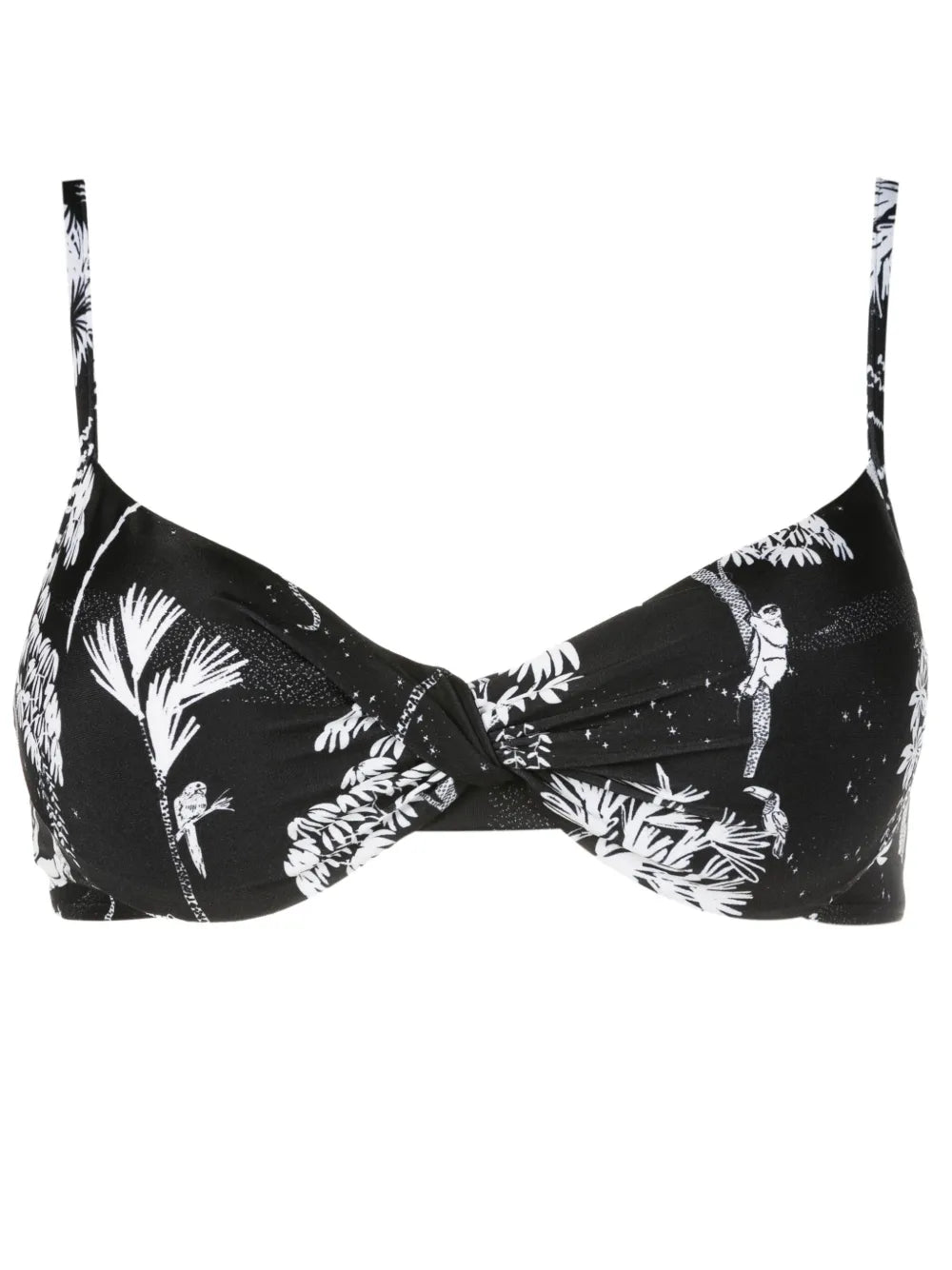 Cassis Twist-Detail Bikini Top