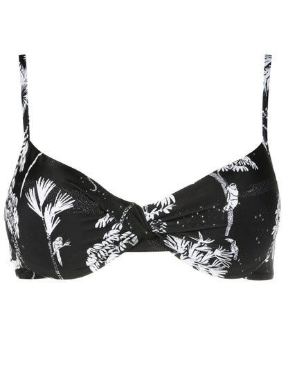 Cassis Twist-Detail Bikini Top