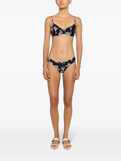 Cassis Twist-Detail Bikini Top