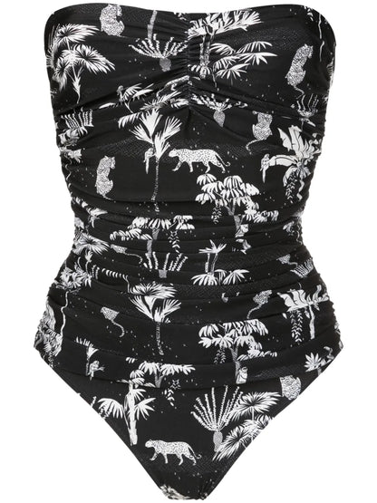 Melissa Graphic-Print Strapless Swimsuit