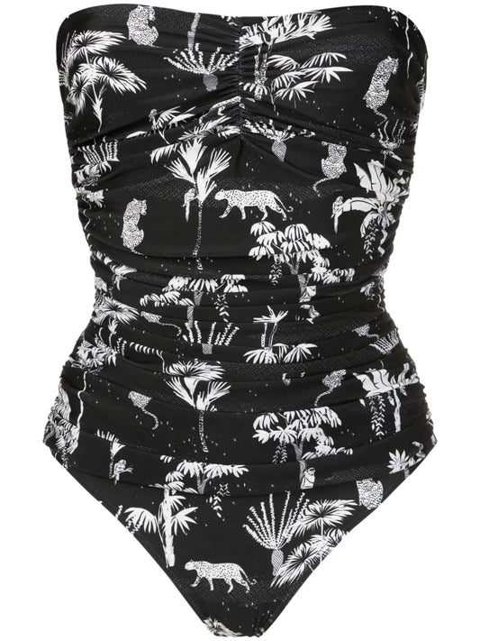 Melissa Graphic-Print Strapless Swimsuit