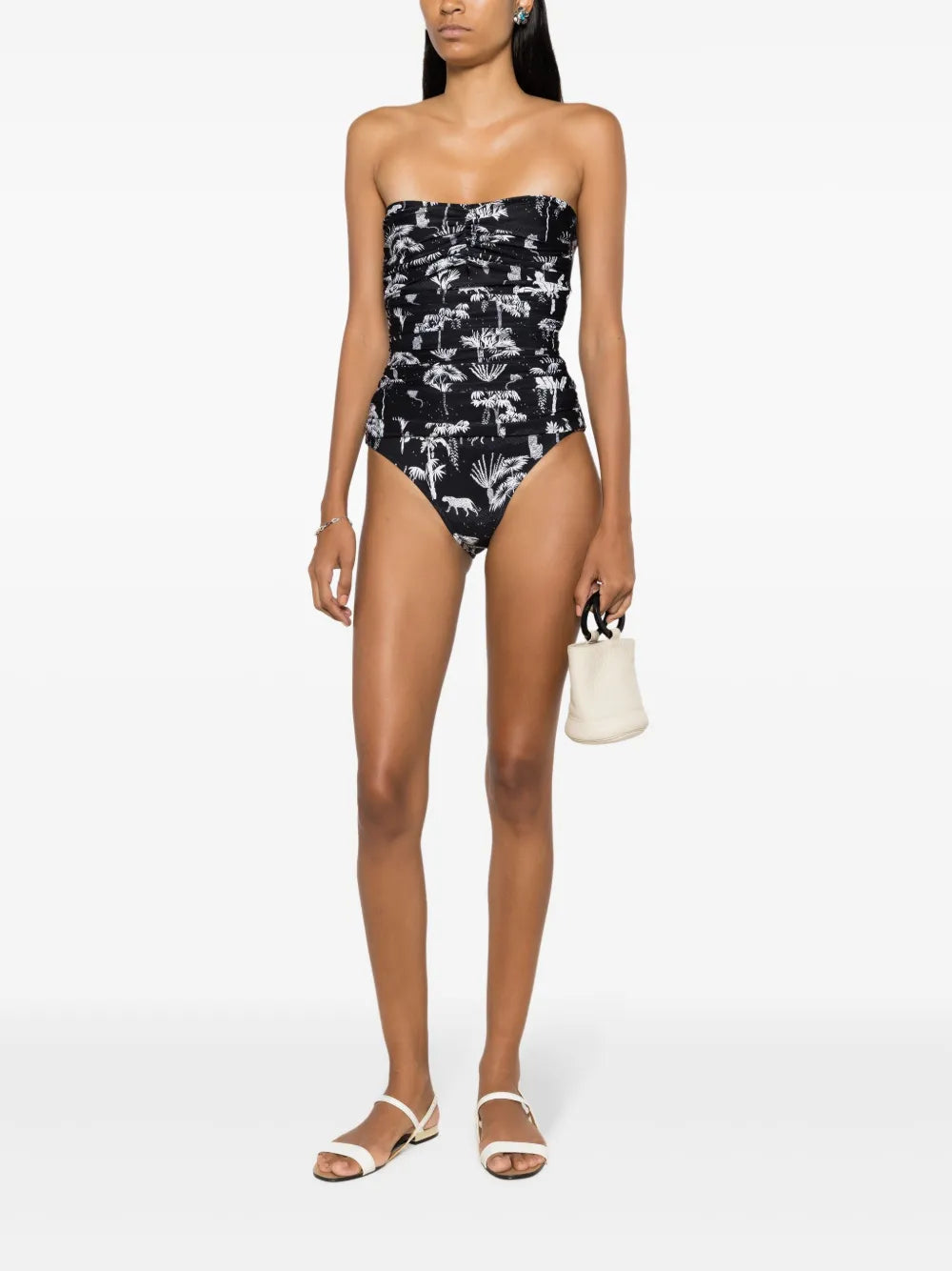 Melissa Graphic-Print Strapless Swimsuit