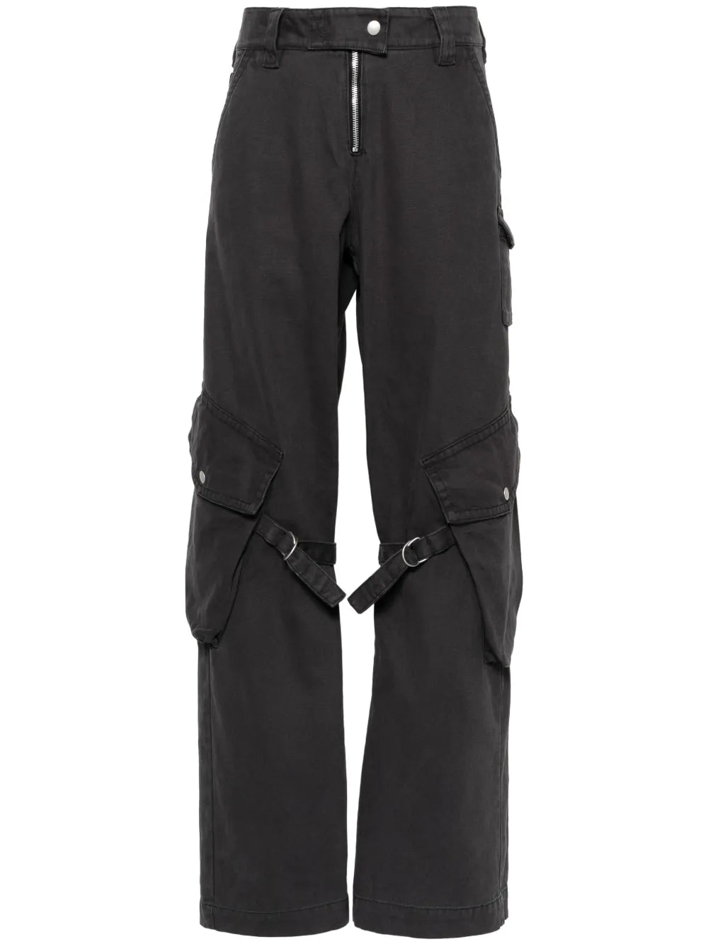 Mid-Waist Straight-Leg Trousers