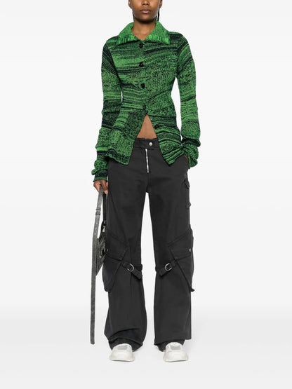 Mid-Waist Straight-Leg Trousers