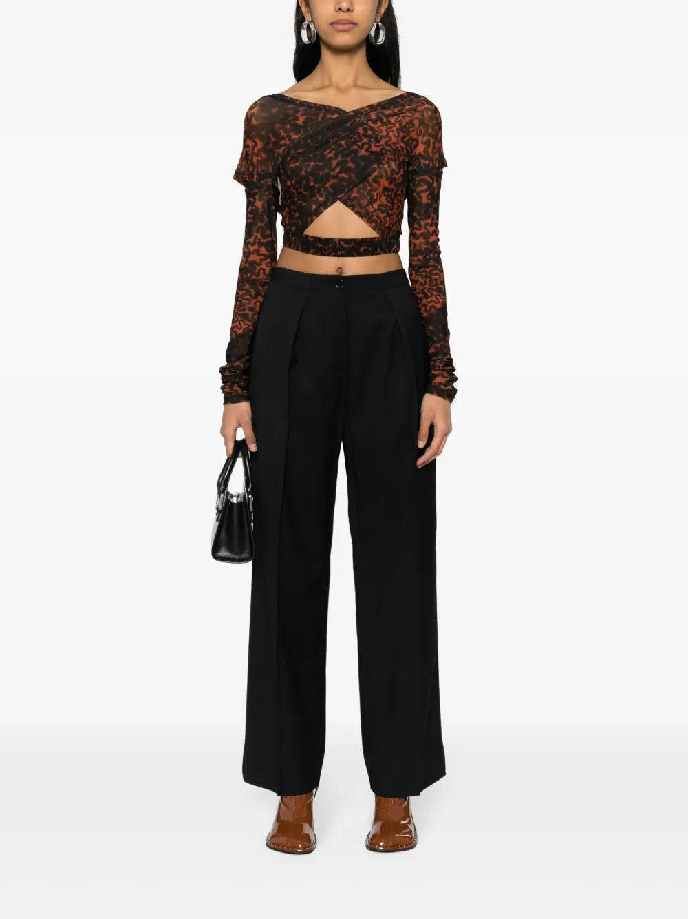 Wide-Leg Tailored Trousers