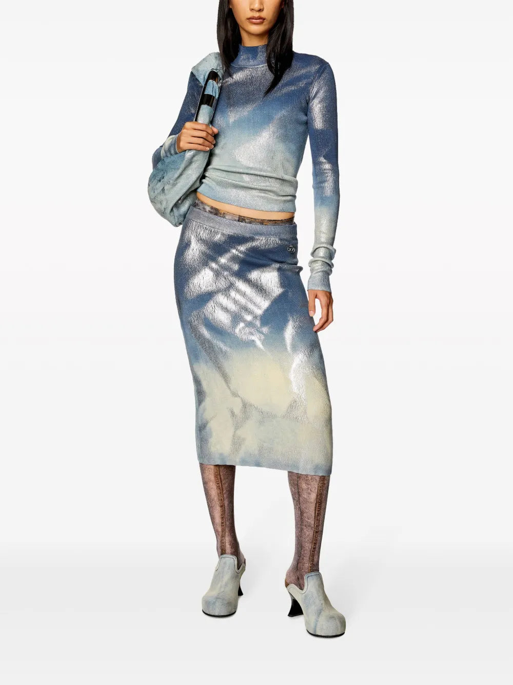 Mi-Llan Ribbed Midi Skirt