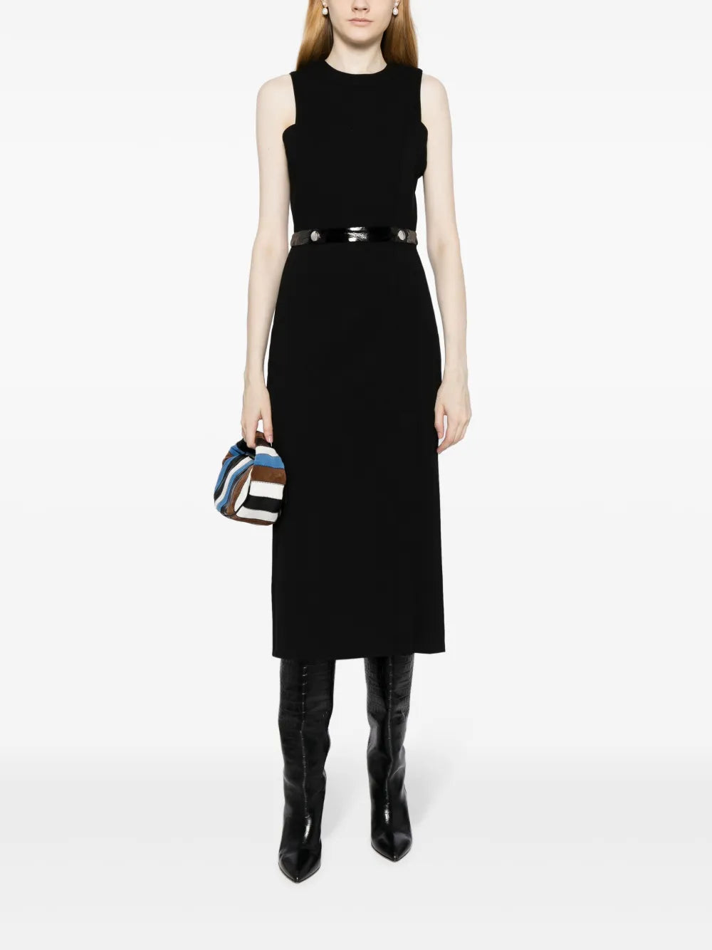 Sharmila Sleeveless Belted Midi Dress