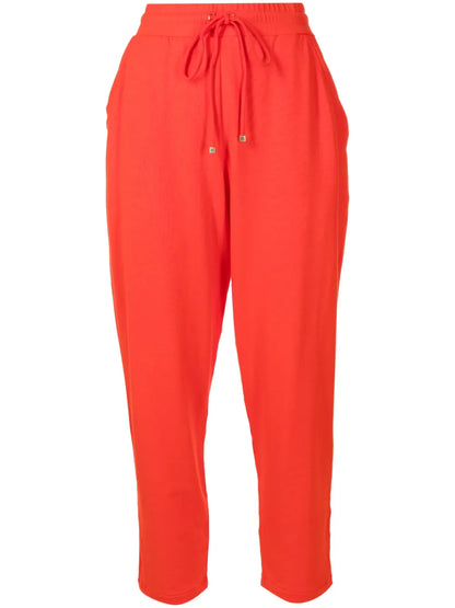High-Waist Cropped Track Pants