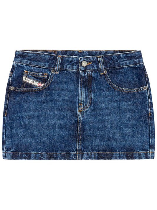 De-Ron Low-Rise Denim Miniskirt