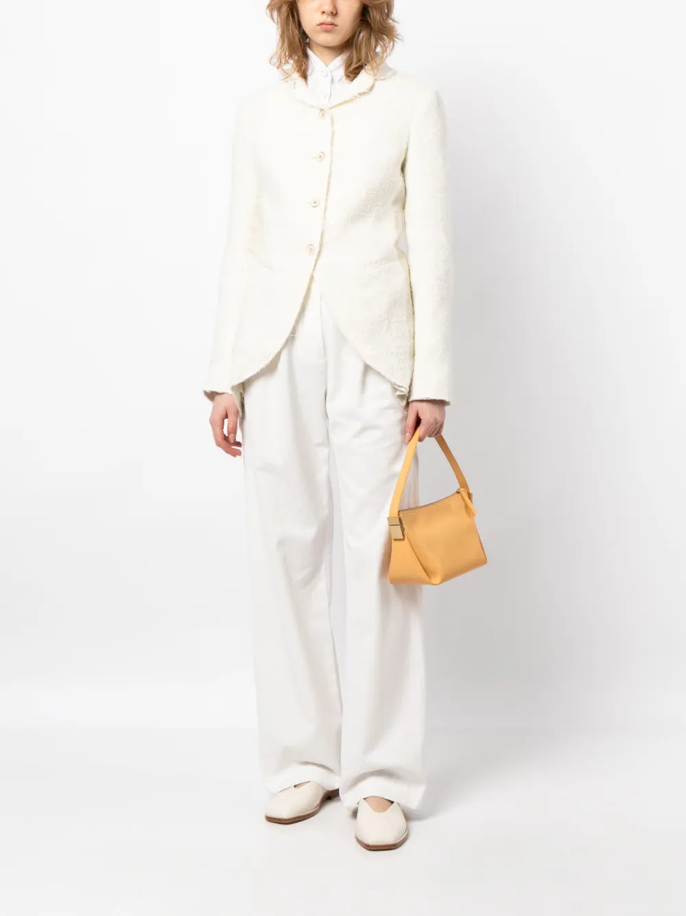 Stand Up-Collar Button-Up Jacket