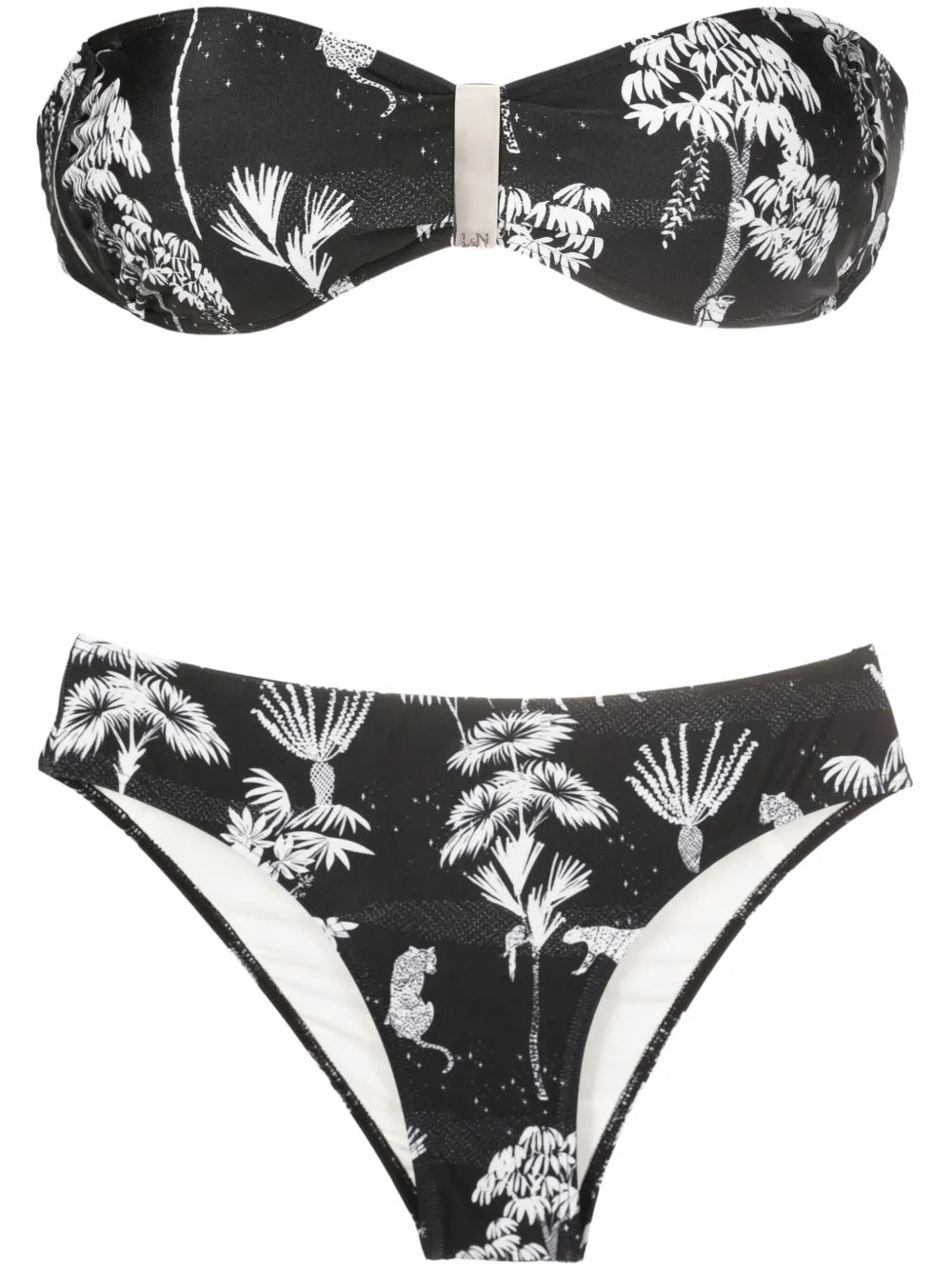 Ester Graphic-Print Strapless Bikini