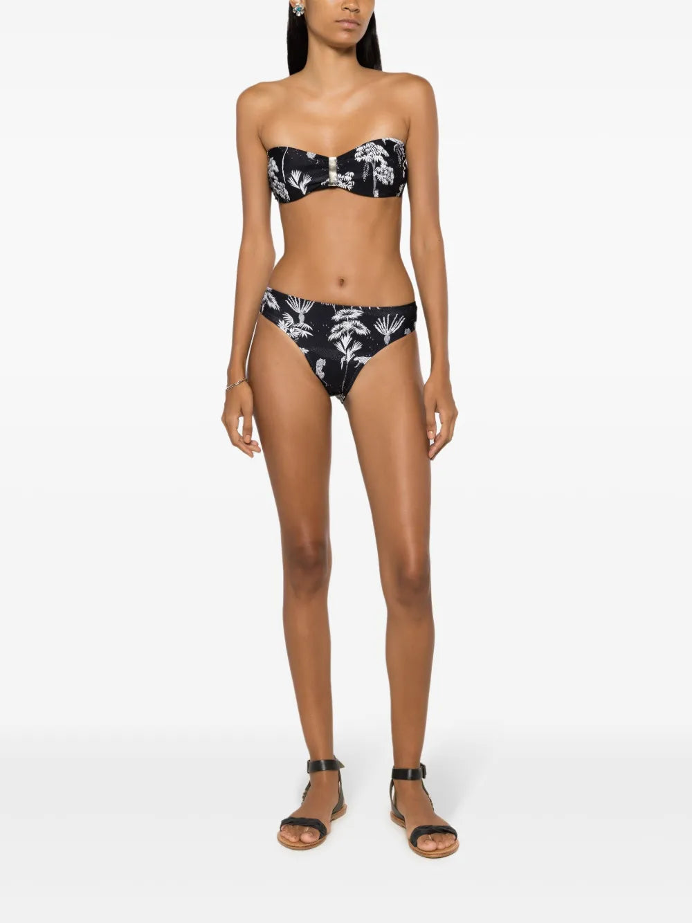 Ester Graphic-Print Strapless Bikini