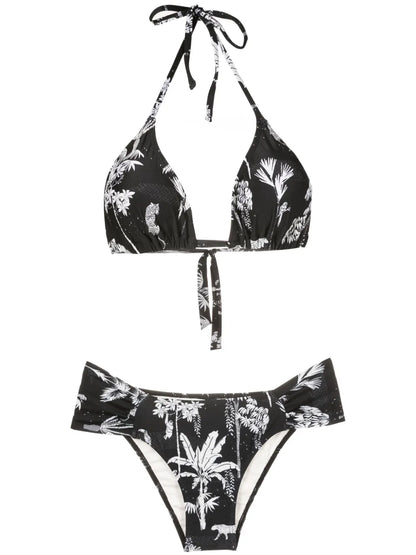 Vicky Graphic-Print Triangle Bikini