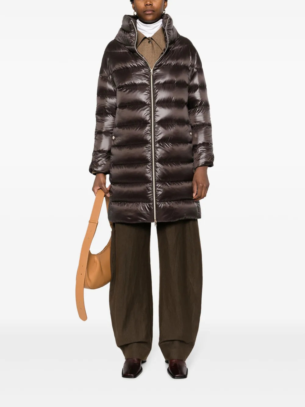 Matilde Funnel-Neck Padded Coat