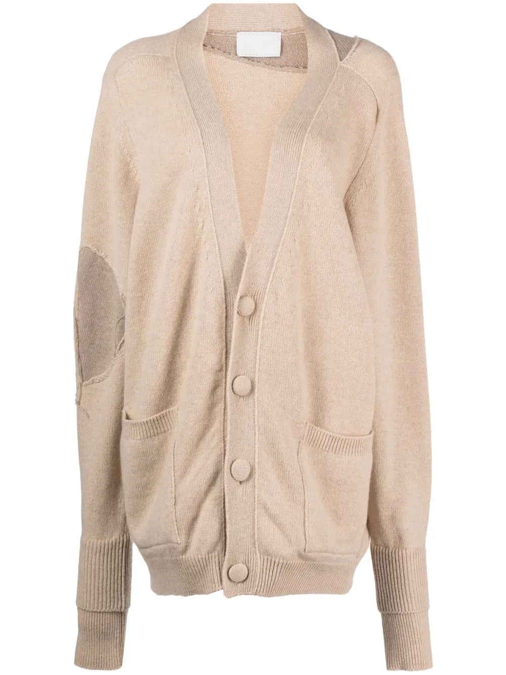 Panelled-Design Cashmere-Blend Cardigan