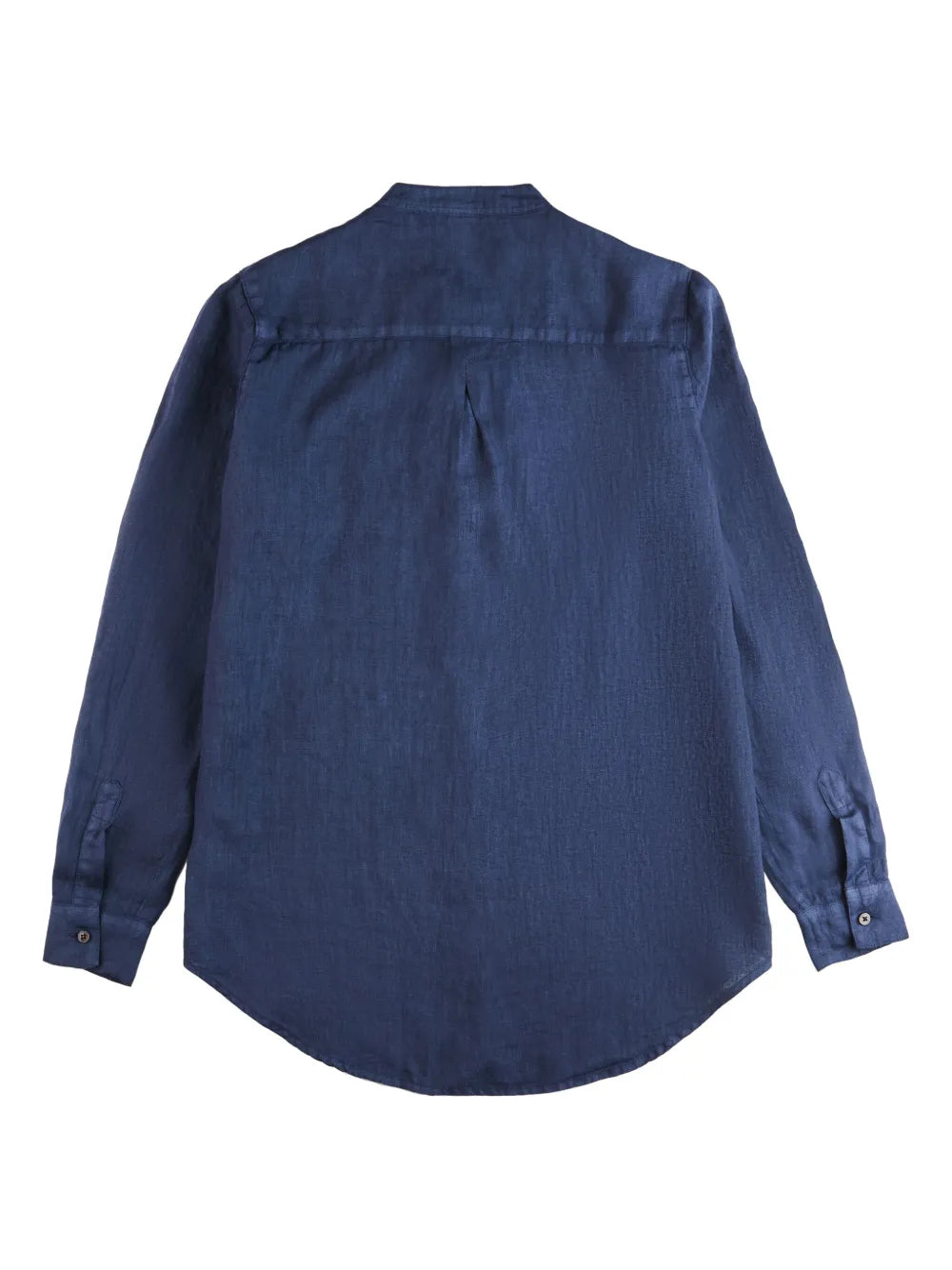 Band-Collar Linen Shirt