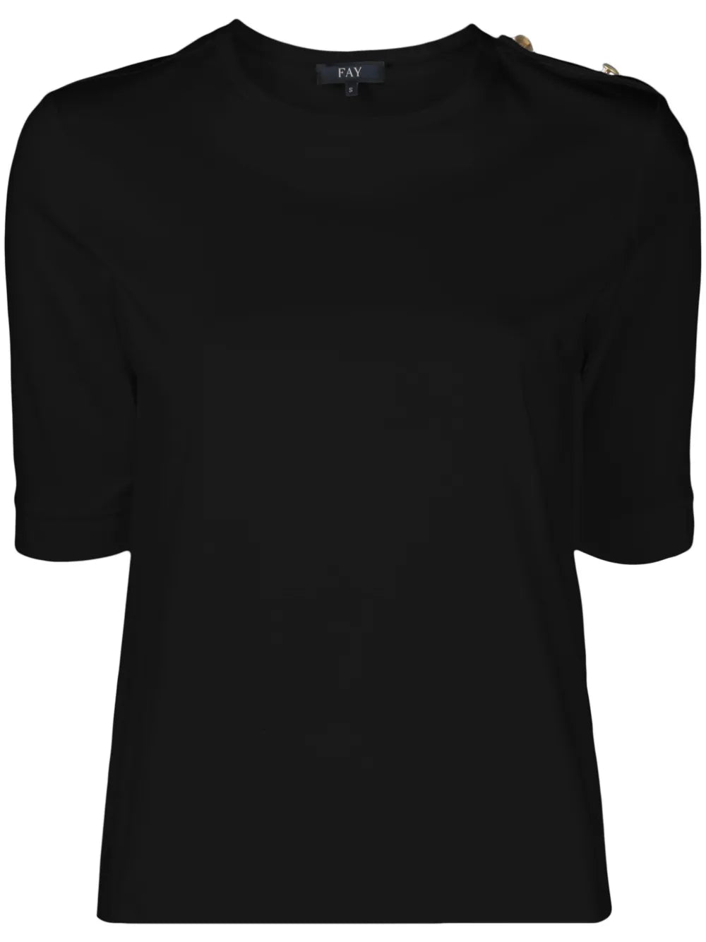 Epaulettes-Detailed Piqué-Weave T-Shirt