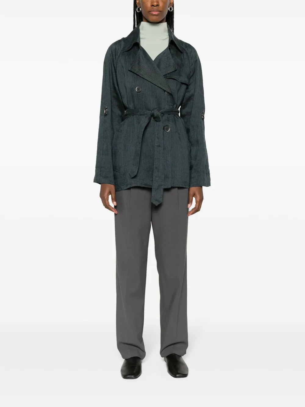 Lobster-Claw Double-Breasted Coat