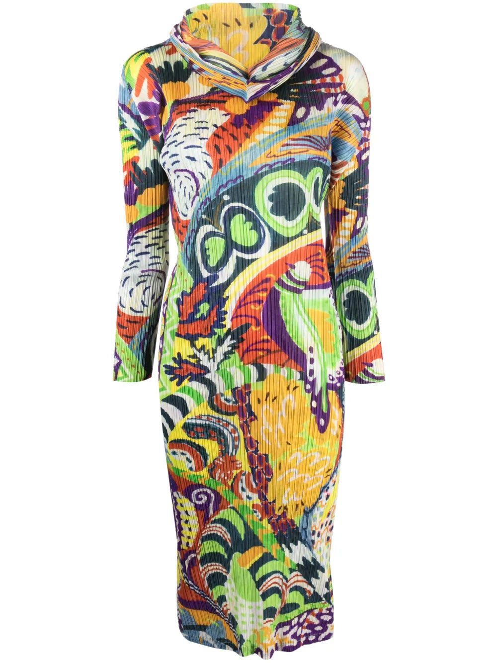 Snowrunner Plissé Midi Dress