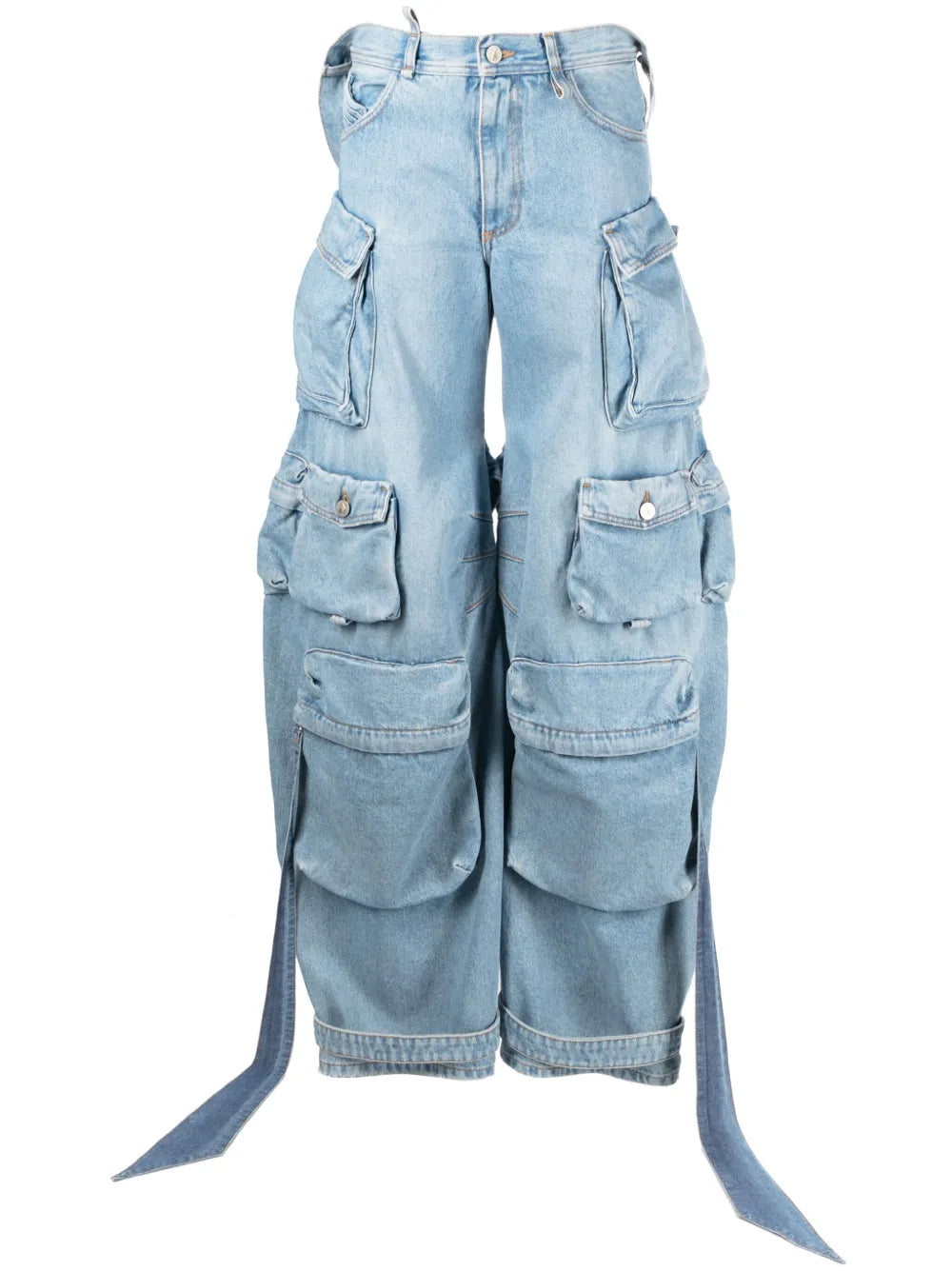Wide-Leg Cargo Jeans