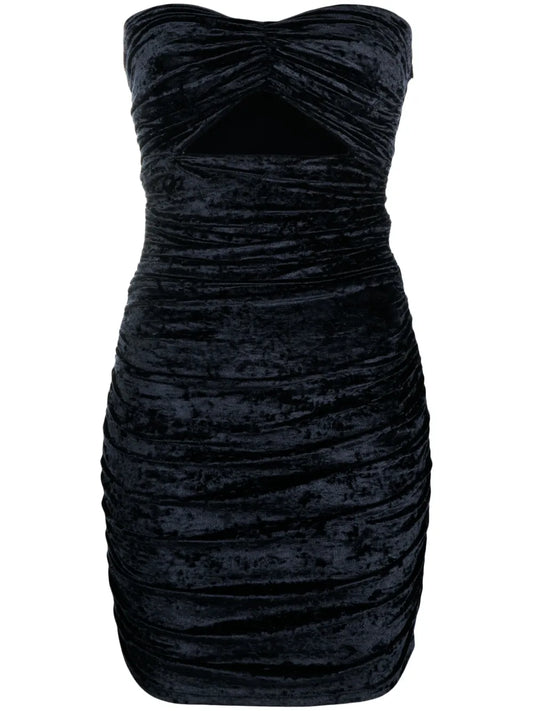 Cut-Out Crushed Velvet Minidress