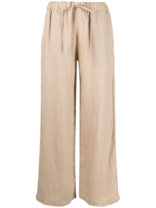 Wide-Leg Linen Trousers